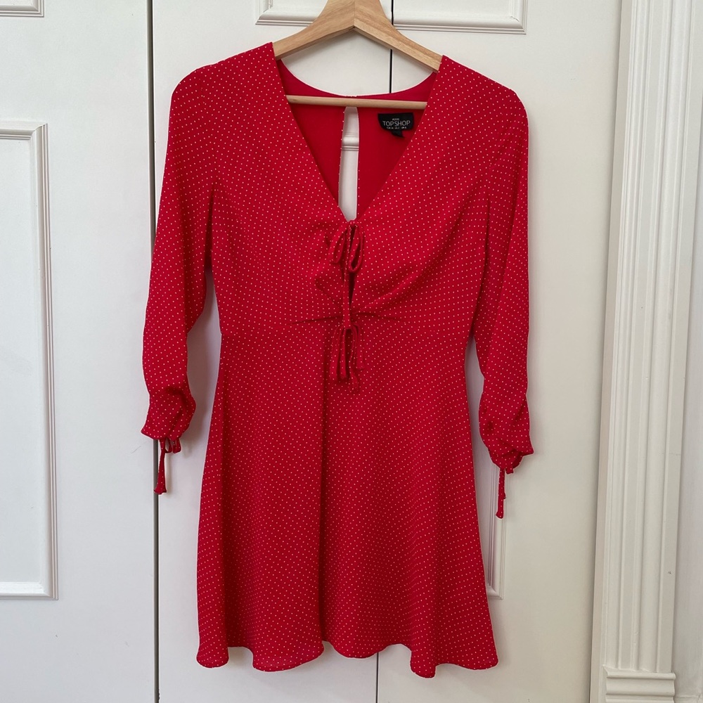Topshop Red Mini Dress